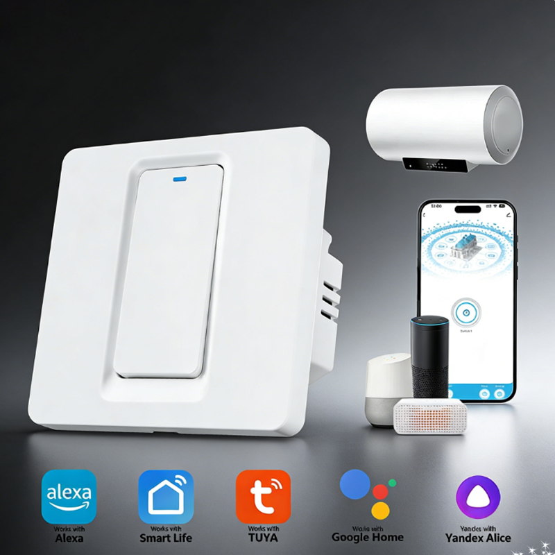 Smart Accessories - Slimme boilerschakelaar/WiFi en Bluetooth-aanraakbediening Werkt met