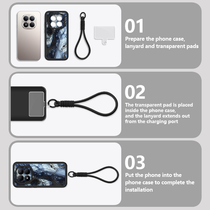 Marmerpatroon zachte TPU lanya - Xiaomi Redmi Note 13 recensie en prijs